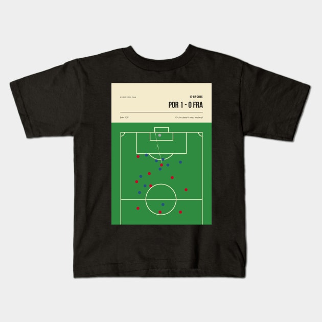 Eder Portugal Euro 2016 winning goal moment Kids T-Shirt by jornvanhezik